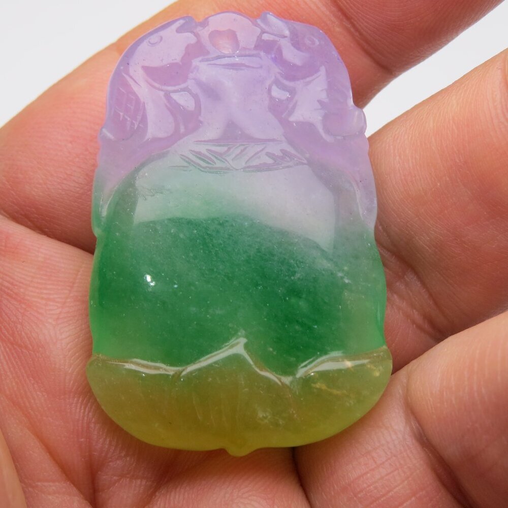 Jade Hand Made Carved Pendant